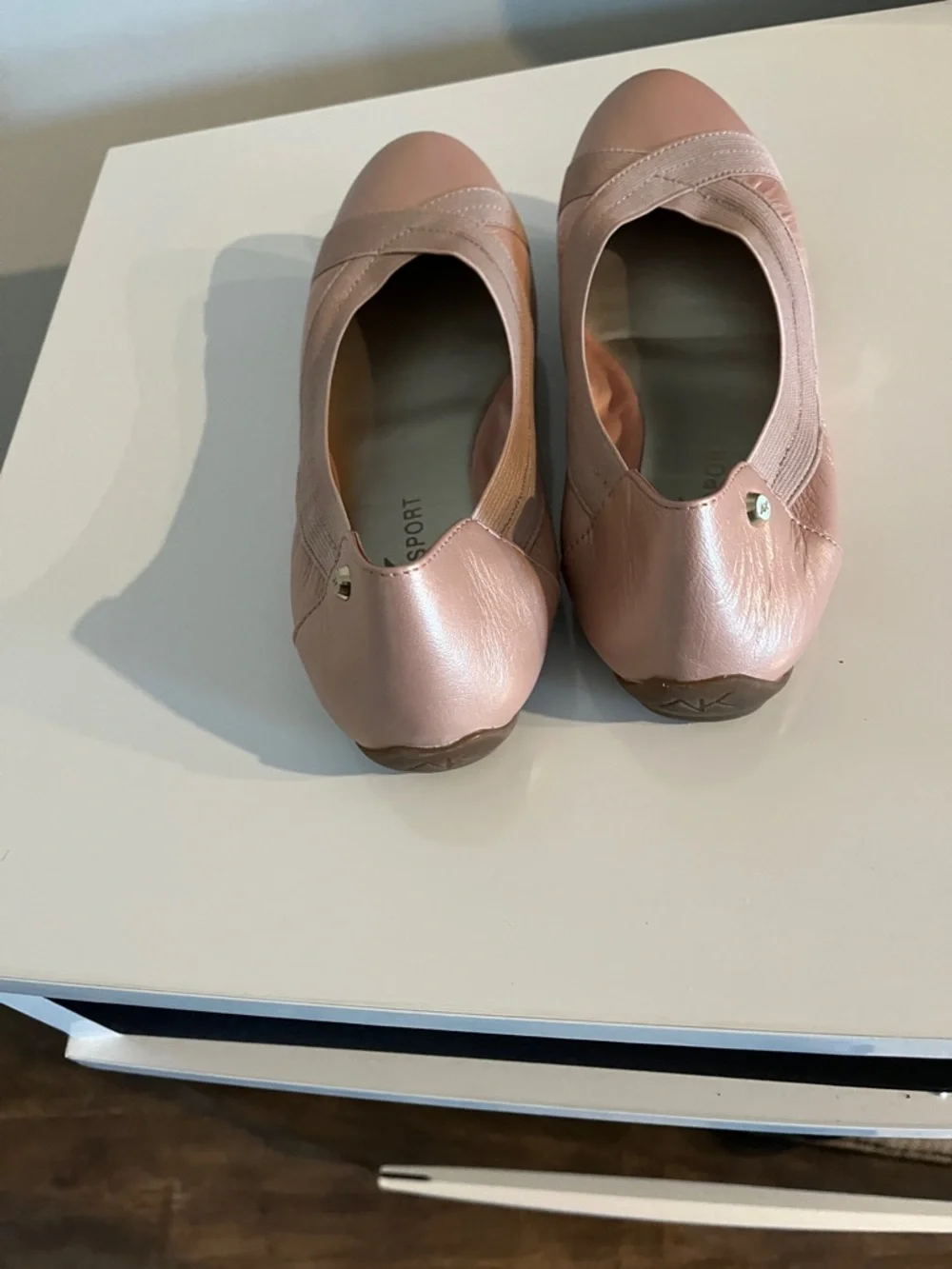 Anne Klein Sport Rose Gold Ballet Flats Comfortable Feminine Size 9‎